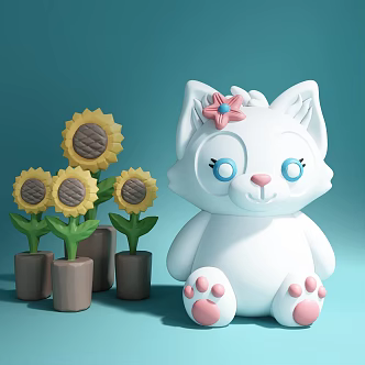 Modern Cartoon Doll Ornaments Hand 3d model