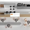 Modern Water Bar Counter Cashier Counter Coffee Bar Counter Tea Counter 3d model