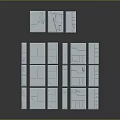 Gray Mechanical Panel Components With Structured Layout And Detailed Design 3d model
