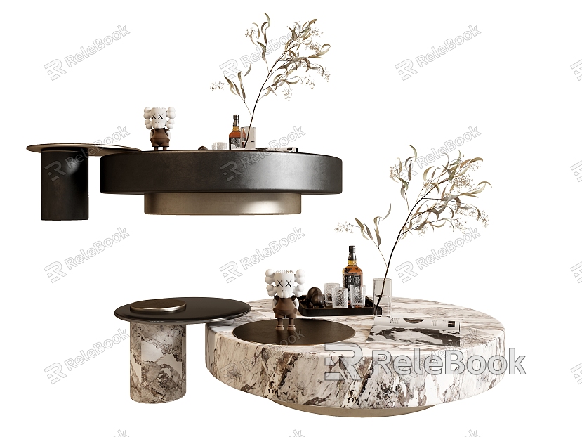 Coffee Table Metal Coffee Table Marble Coffee Table Combination Coffee Table Side Table Coffee Table Ornaments model