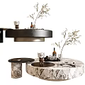 Coffee Table Metal Coffee Table Marble Coffee Table Combination Coffee Table Side Table Coffee Table Ornaments 3d model