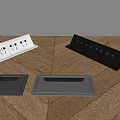 Socket Ground Floor Hidden Socket Office Ground Plug 3d model
