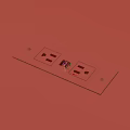 White Electrical Outlet Plate With Dual Power Sockets And USB Port On Wooden Surface