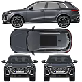 Audi Modern Sporty SUV Exterior Design With Sleek Body Lines Alloy Wheels And Front Grille