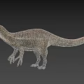 Realistic Dinosaur Model With Open Mouth Red Crest And Striped Body