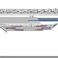 Exhibition Hall Ceiling Design With Integrated Logo And Modern Lighting Structure