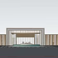 SU model of entrance gate of demonstration area 3d model
