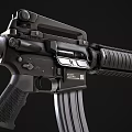 Modern Military Tactical Rifle With Detachable Magazine Barrel Grip And Sight