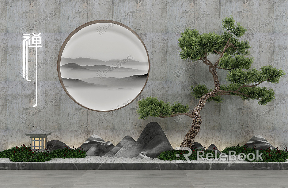 New Chinese Landscape Sick Gardening Sick Zen Landscape model