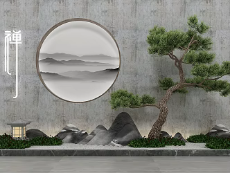 New Chinese Landscape Sick Gardening Sick Zen Landscape 3d model