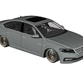 Modern Silver Sedan Car With Black Roof And Alloy Wheels Design