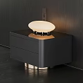 Modern Bedside Table Bedside Table Lamp Square Bedside Table 3d model
