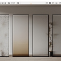 PROF Modern Glass Partition Glass Screen Changhong Glass Frosted Glass 3d model