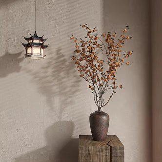 Quiet Flower Art Middle Ancient Flower Art New Chinese Style Flower Art Modern Flower Art Vase 3d model