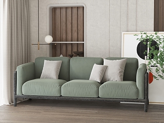 Modern Three-Seat Sofa 3d model