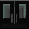 Surgical Operating Room Featuring Black Operating Table Medical Equipment Green Walls And White Cabinets