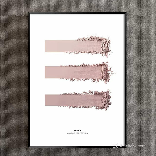 Mary Kay Cosmetics Blush Swatches In Different Pink Tones On White Background 3d model 
