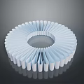 White Circular Folded Design Decorative Household Accessory For Modern Home Living