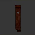 Electronic Wall Clock With Wooden Case Decorative Top White Dial And Black Hands