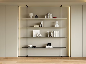 Modern Bookshelf Bookcase Books Book Storage Rack 3d model