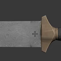 Restaurant Kitchen Professional Chef Knife With Silver Blade Black Handle And Gold Accent