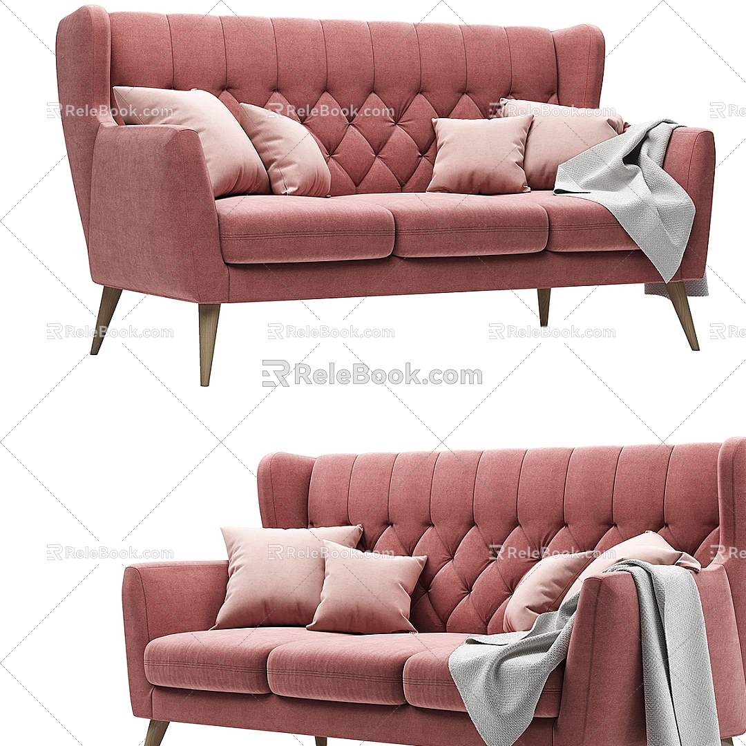 Modern Multi-Person Sofa Sofa Two-Person Sofa Casual Sofa Living Room Sofa Leather Sofa Corner Sofa 3d model