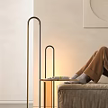 Modern Minimalist Floor Lamps With Different Metal Frame Designs And Soft Lighting