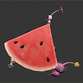 Modern Watermelon Elf Fairy Cartoon Watermelon 3d model