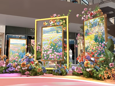 Modern Flower Frame Photo Flower Device Photo Device Picture Frame Photo Art Device 3d model