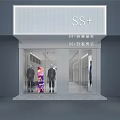 Modern Stylish Clothing Store Interior With Display Racks Mannequin And Apparel Displays