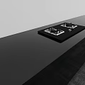 Sleek Modern Kitchen Countertop With Black Gas Stove Appliance