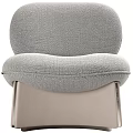 Stylish Modern Curved Soft Textured Fabric Leisure Chair For Cozy Home Living Room Daily Relaxation