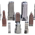 Multitude Of High Rise Skyscrapers With Diverse Architectural Styles And Color Variations