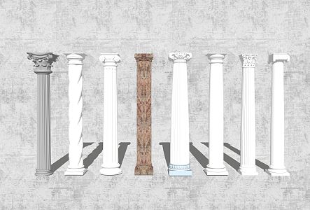 European Roman Column 3d model