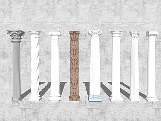 European Roman Column 3d model