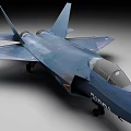 Advanced Military Fighter Jet Model With Dark Blue Camouflage And Sharp Aerodynamic Wings