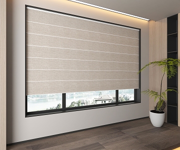 Modern Shangri-La blinds venetian blinds curtain dream curtain 3d model