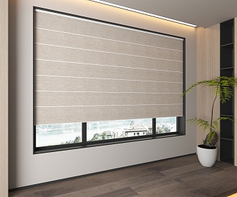 Modern Shangri-La blinds venetian blinds curtain dream curtain 3d model