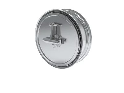 Round Stainless Steel Lid With Secure Latch For Storage Containers 3d model