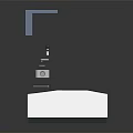 Sleek Modern Desktop Office Appliance With White Blue Design And Black Tray