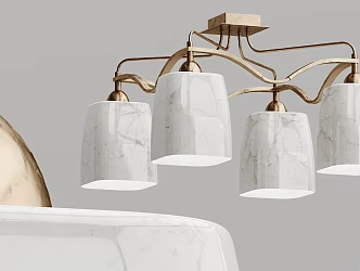 Modern chandelier metal multi-head chandelier 3d model
