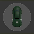 Teal Vintage Car With Blue Stripes And Shiny Alloy Wheels Design