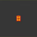 Traditional Red And Yellow Sedan Chair With Decorative Chains And Scattered Leaves