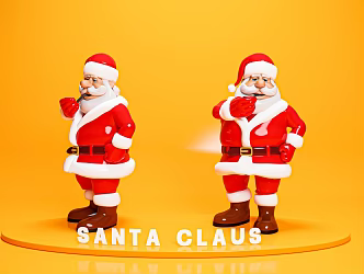 Santa Claus White Beard Old Man Christmas 3d model