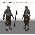 Knight Character Soldier Armor 3d model