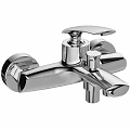 Chrome Modern Faucet With Dual Handles For Hot And Cold Water Control