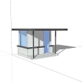 Modern Security Booth 3d model