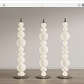 Modern Floor Lamp With White Spherical Balls Stacked Design Interior 3d model