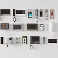 Modern Videophone Access Control Monitoring Access Control Machine Doorbell Electronic Access Control Cat's Eye Fingerprint Access Control Video Phone 3d model
