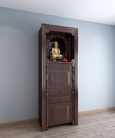 Chinese Buddhist Cabinet God Cabinet 3d model